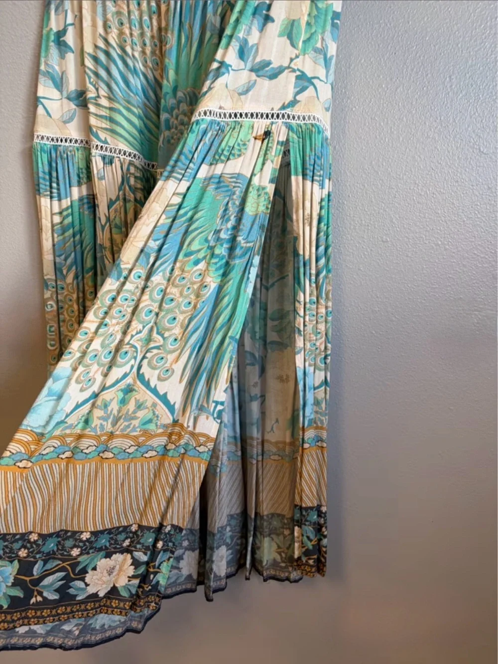 Spell Cloud Dancer Midi Skirt in Porcelain, Sm, EUC! 🦚